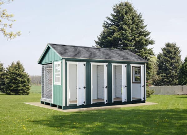 10x16 dog kennel exterior