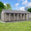12x32 6-Run Commercial Kennel