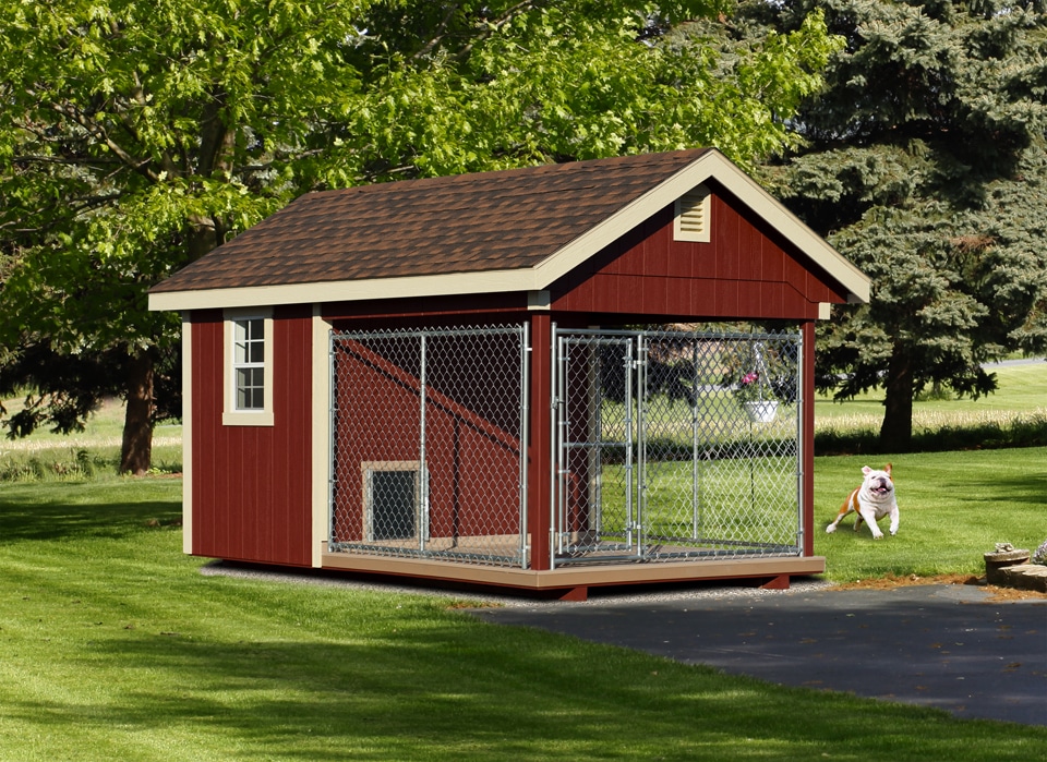 8x12 quality dog kennel red 0