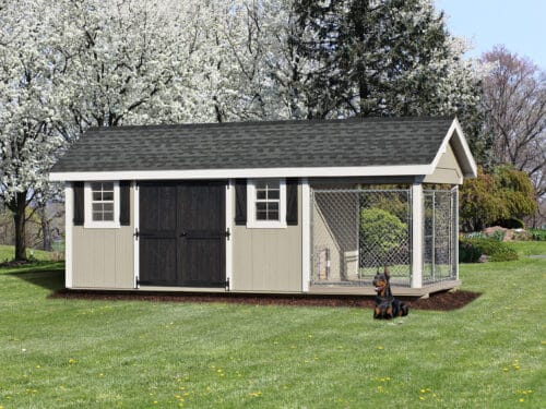 8x20 Shed Kennel Combo