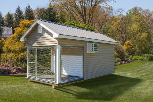 8x18 Shed Kennel Combo