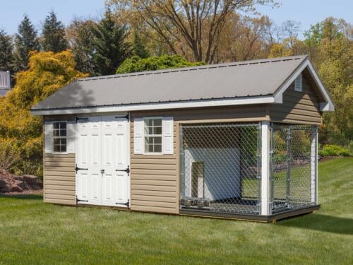 8x18 Shed Kennel Combo