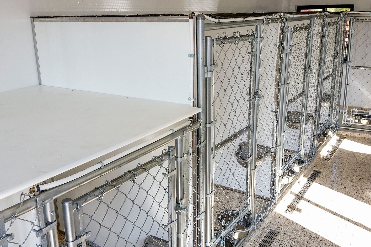 commercial dog kennels of different heights for different dog breeds