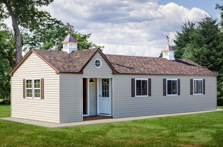 cream dog kennels for sale in Colorado Springs CO with red shingles