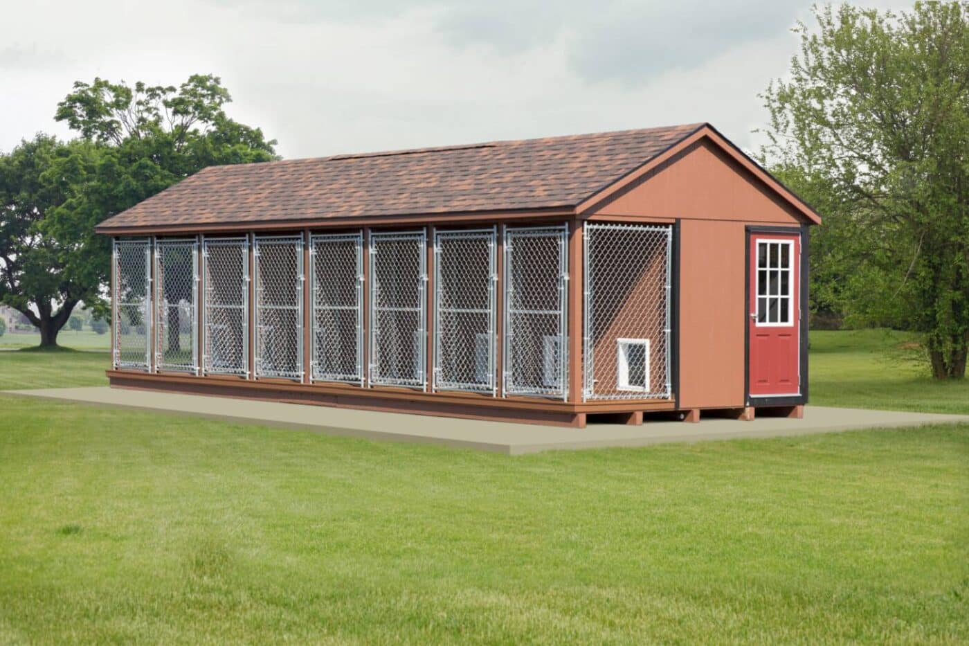Larger commercial dog kennel