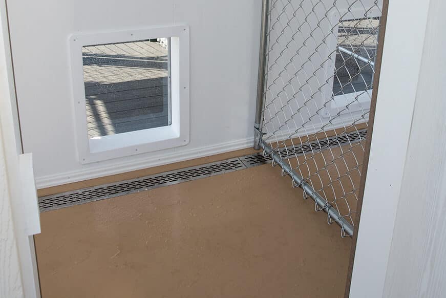 kennel floor and dog door