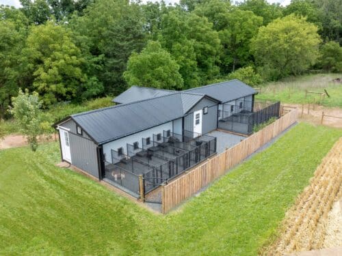 23x60 9-Run Dog Commercial Kennel With An Office