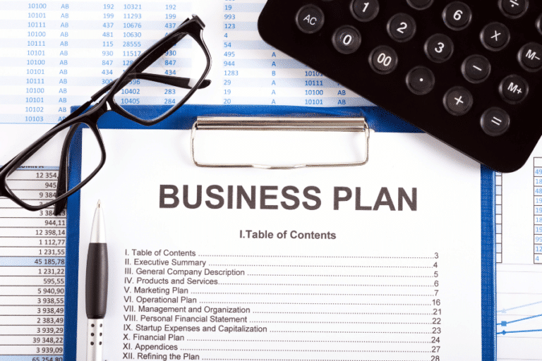 business plan table of contents