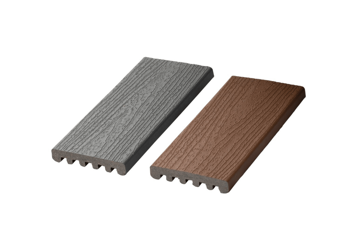 gray and brown composite decking for dog kennel accessories