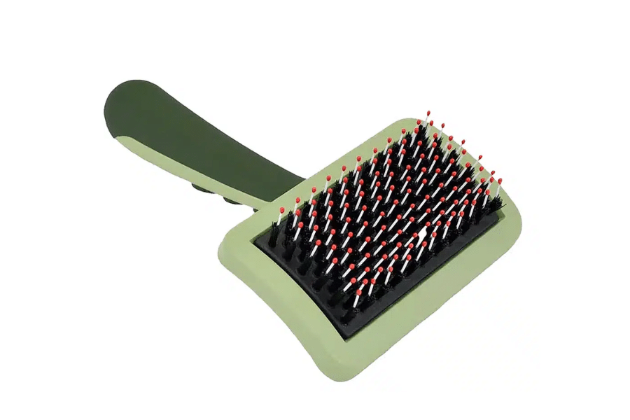 Green dog brush